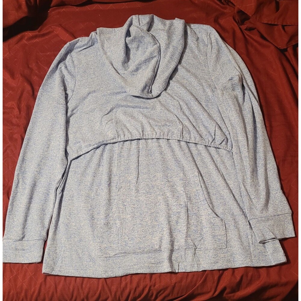 Sosolism XXL Nursing Top Lightweight Breastfeeding Pullover Hoodie Long Sleeve